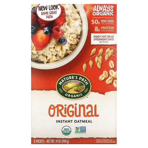 Nature's Path, Organic Instant Oatmeal, Original, 8 Packets, 14 oz Pack of 3