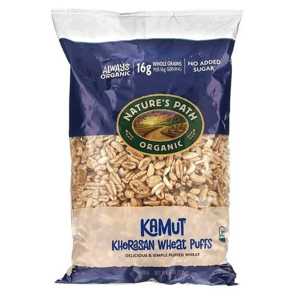 Nature's Path, Organic Kamut Khorasan Wheat Puffs Cereal, 6 oz (170 g) Pack of 3