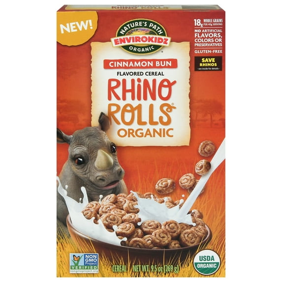 Nature's Path Organic Kid's Rhino Rollers Cereal 9.5 oz (Pack of 12)