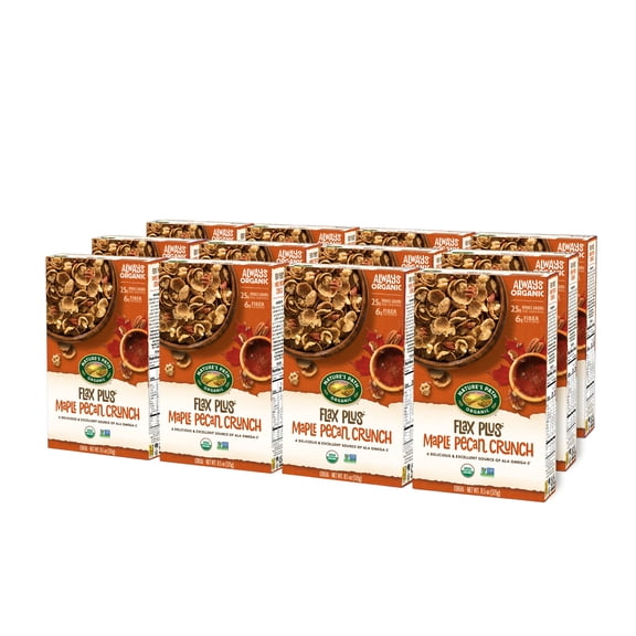 Nature's Path Organic Flax Plus Maple Pecan Crunch Breakfast Cereal, 11.5oz Box (pack of 12)