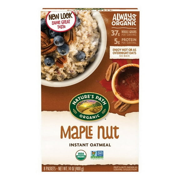 Nature's Path Organic Maple Nut Instant Oatmeal, 14 oz (Pack of 6), Non-GMO