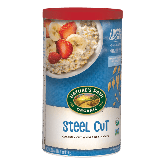Nature's Path Organic Steel Cut Oats Instant Oatmeal, 30 oz (Pack of 6), Non-GMO