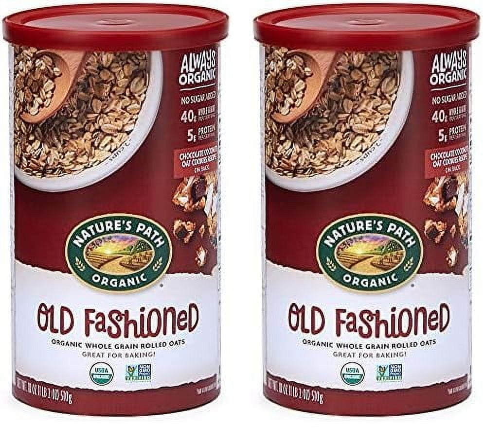 Nature's Path Organic Old Fashioned Oatmeal, Whole Grain Non-GMO, 18oz (2 Pack)