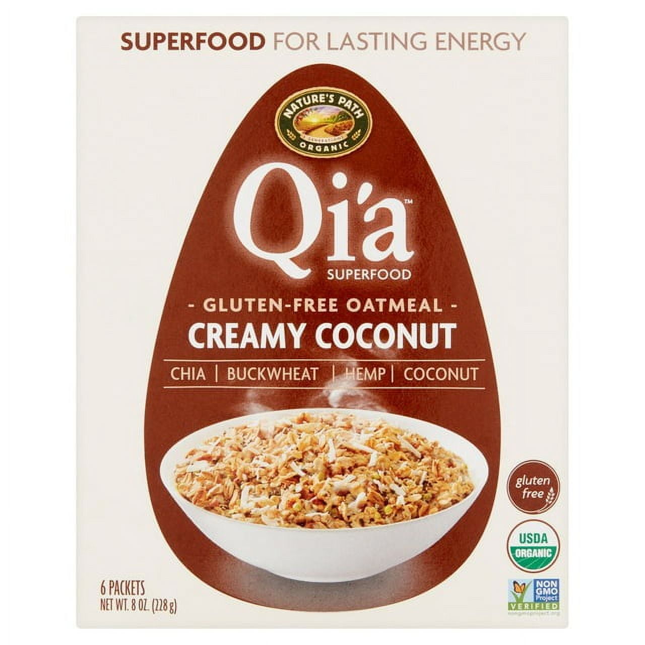Nature's Path Organic Qi'a Superfood Creamy Coconut GlutenFree Oatmeal