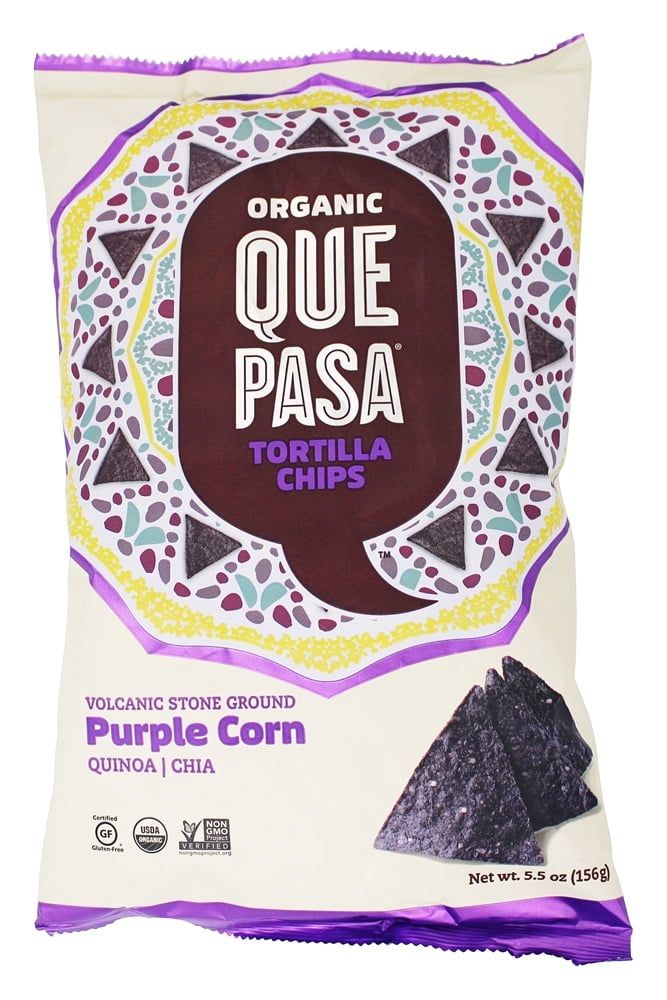 Nature's Path Organic Que Pasa Tortilla Chips Purple Corn Quinoa and