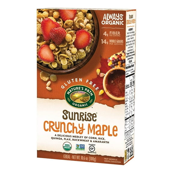 Nature's Path Organic Sunrise Cereal Crunchy Maple 10.6 oz Pack of 3