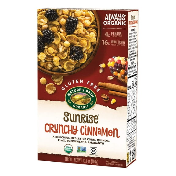 Nature's Path, Organic Sunrise Crunchy Cinnamon Cereal, 10.6 oz Pack of 2