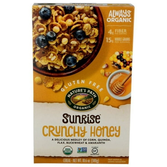 Nature's Path, Organic Sunrise Crunchy Honey Cereal, 10.6 oz Pack of 3