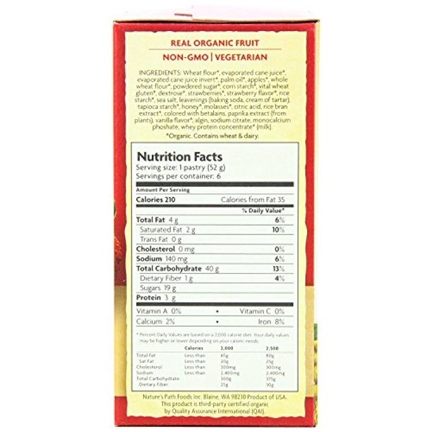 Nature's Path Organic Toaster Pastries, Frosted Berry Strawberry, 6