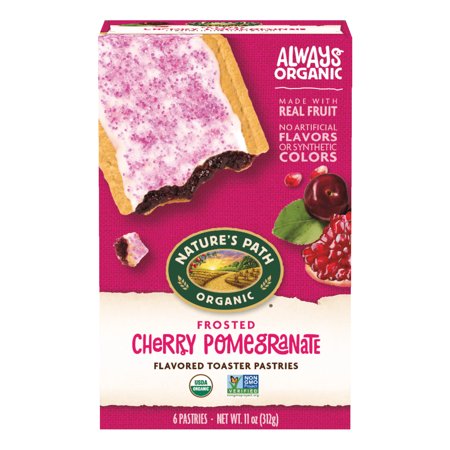 Nature's Path Organic Frosted Cherry Pomegranate Toaster Pastries, 11 oz (Pack of 12), Non-GMO