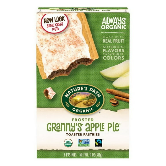 Nature's Path Organic Frosted Grannys Apple Pie Toaster Pastries, 11 oz (Pack of 12), Non-GMO