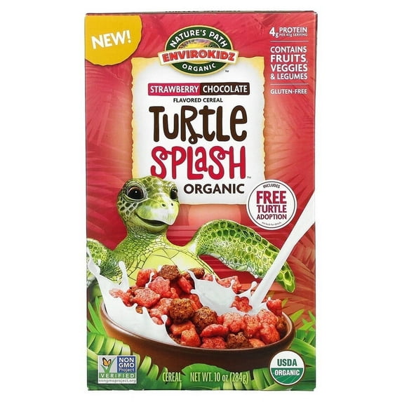 Nature's Path, Organic Turtle Splash Cereal, Strawberry Chocolate, 10 oz Pack of 2