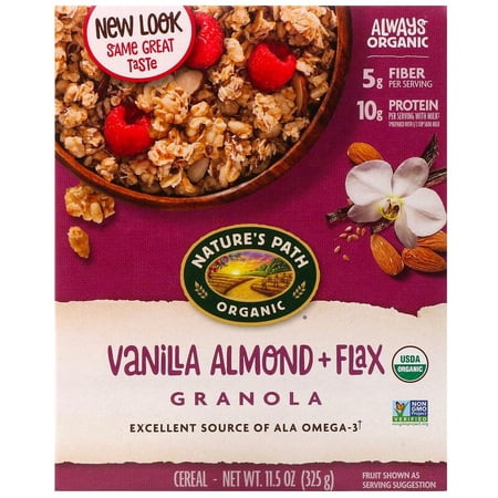 Nature's Path, Organic, Vanilla Almond + Flax Granola Cereal, 11.5 oz Pack of 4