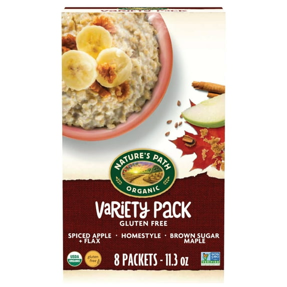 Nature's Path Organic Oatmeal, Variety Pack Instant, 11.3oz Box