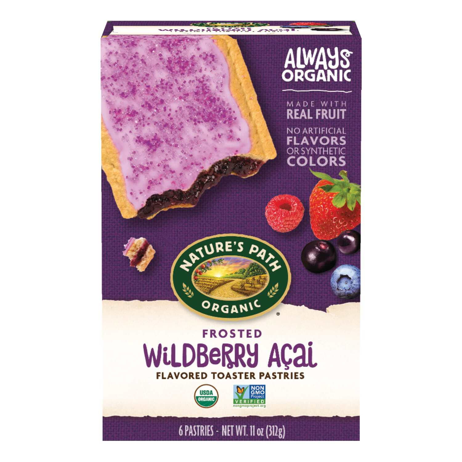 Nature's Path Organic Wildberry Aai Frosted Toaster Pastries 11oz Box