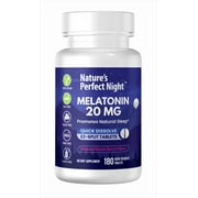 Natures Perfect Night, Melatonin 20mg Supplement, 180 Fast Dissolve Tablets, Natural Berry Flavor