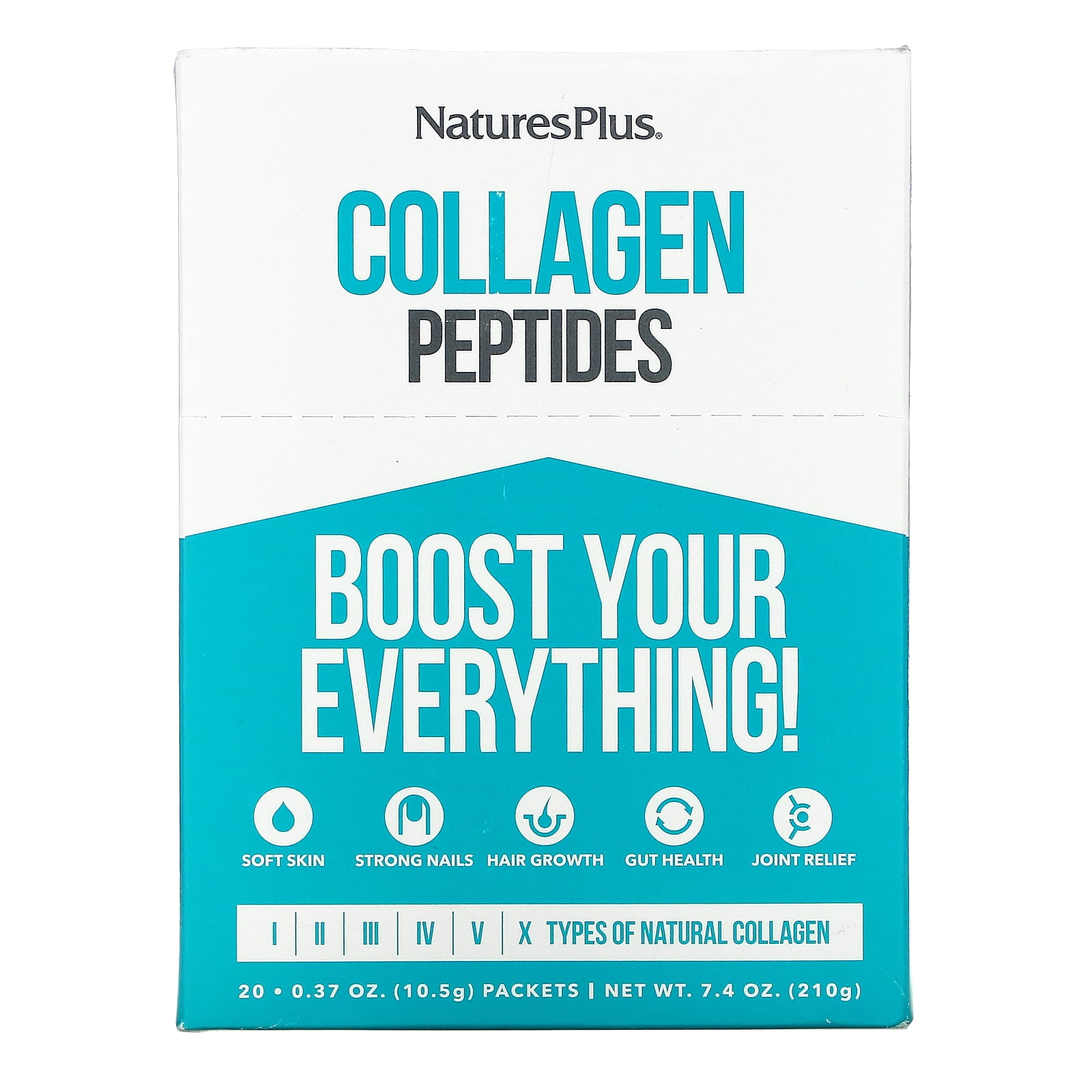 Nature's Plus Collagen Peptides, 20 Stick Packets, 0.37 oz. (10.5 g