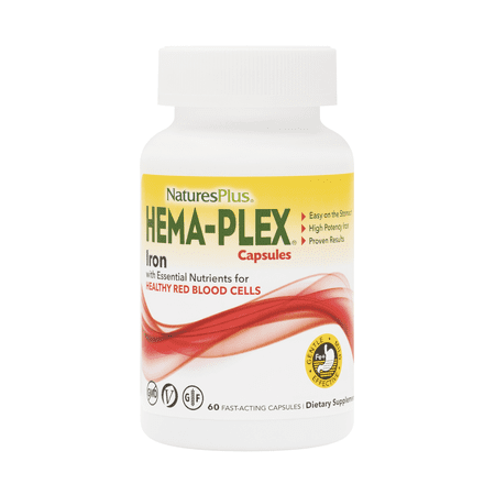 NaturesPlus Hema-Plex Iron - 60 Fast-Acting Capsules - 30 Servings