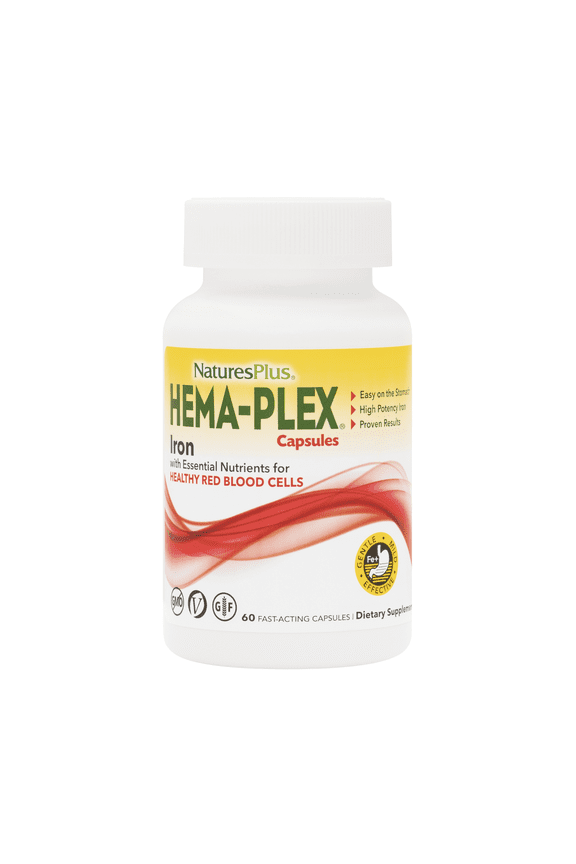 Hema-Plex Iron - 60 Fast-Acting Capsules - 30 Servings