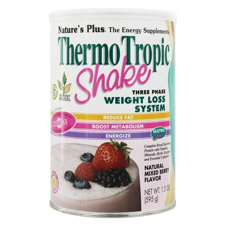 Nature's Plus - Thermo Tropic Shake Three Phase Weight Loss System Mixed Berry Flavor - 1 lb.