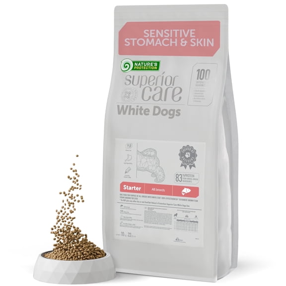 Nature's Protection Superior Care Grain Free Salmon Starter Dry Dog Food, Puppy & Mothers of All Breed, 22 lb Bag Salmon