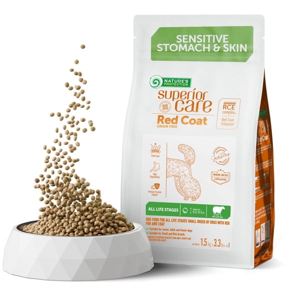 Nature's Protection Superior Care Grain Free Lamb Dry Dog Food, Small Breed All Life Stages, 3.3 lb Bag