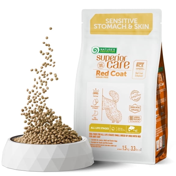 Nature's Protection Superior Care Grain Free Salmon Dry Dog Food, Small Breed All Life Stages, 3.3 lb Bag