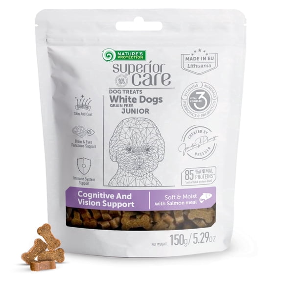 Nature's Protection Superior Care Grain Free Salmon Training Treats for Puppy, 5.29 oz Bag
