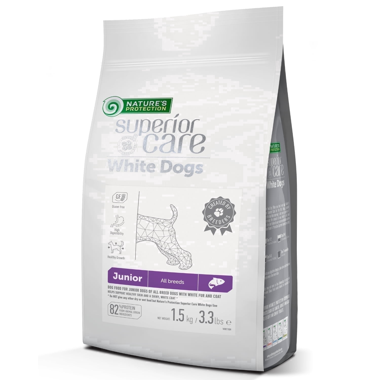 Nature's Protection Superior Care Dry Dog Food, White Coat Puppies, Grain-Free Salmon, 3.3lb