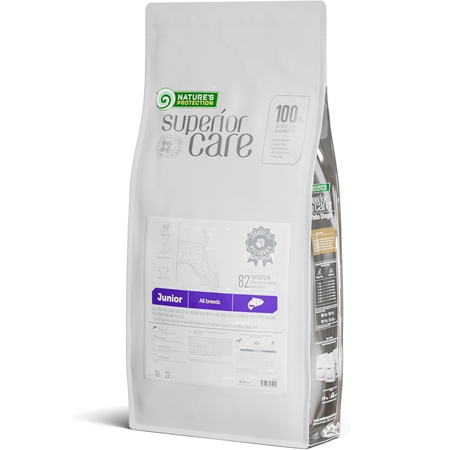 ドッグフード NATURE'S PROTECTION SUPERIOR CARE 4kg Nature's Protection Superior Care Dry Dog Food, White Coat Puppies
