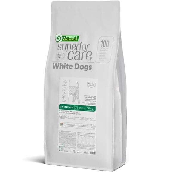 Nature's Protection Superior Care Dry Dog Food, White Coat, All Life Stages, Insect & Rice, 22lb
