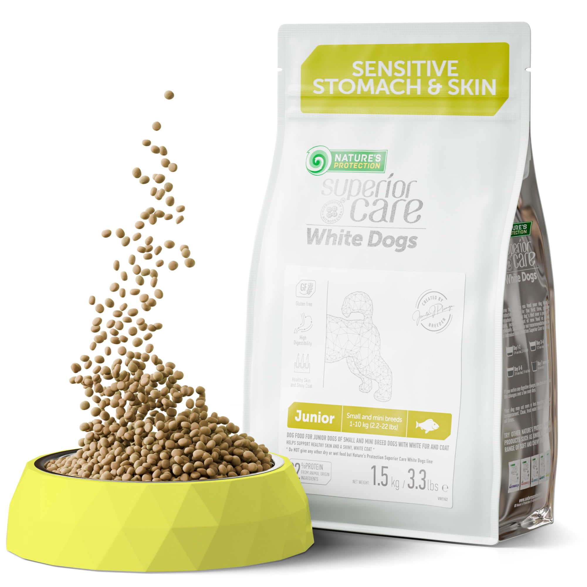 Nature's Protection Superior Care XEF1 White Dogs Grain-Free Dry Dog ...
