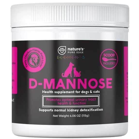 Nature's Pure Edge D-Mannose Powder for Pet UTI, Bladder & Tract Health, 115g Powder
