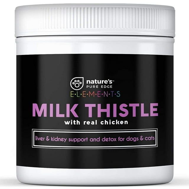 Nature's Pure Edge Milk Thistle Powder Liver Support for Dogs and Cats