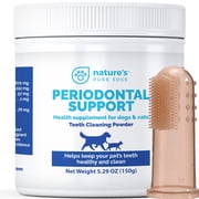 Natures Pure Edge Periodontal Powder Support Cat & Dog Tooth Enzyme Oral Care, 150g
