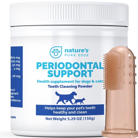 Nature's Pure Edge Periodontal Powder Support Cat & Dog Tooth Enzyme Oral Care, 150g