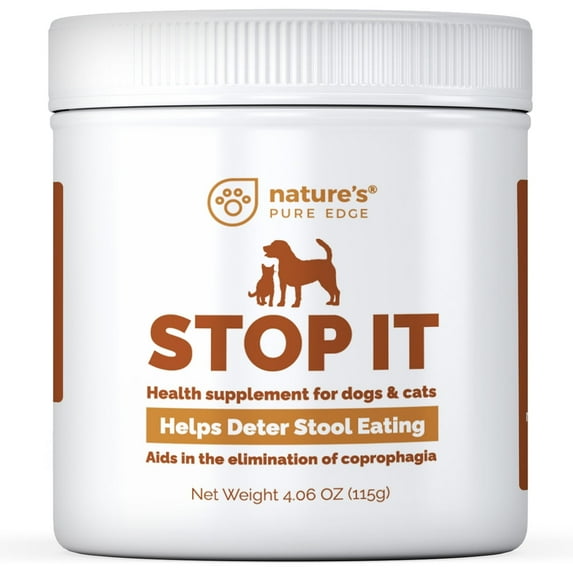 Nature's Pure Edge Coprophagia Stool Eating Deterrent with Breath Fresh Digestive Enzymes Supplement, 115 G