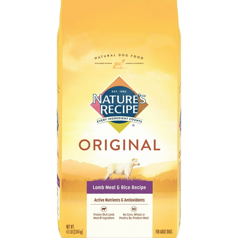 Nature's recipe adult dry dog food adult lamb meal & rice recipe discount