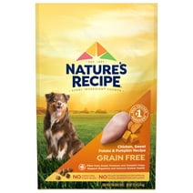 Nature’s Recipe Dry Dog Food, Grain Free Chicken, Sweet Potato & Pumpkin Recipe, 12 lb. Bag