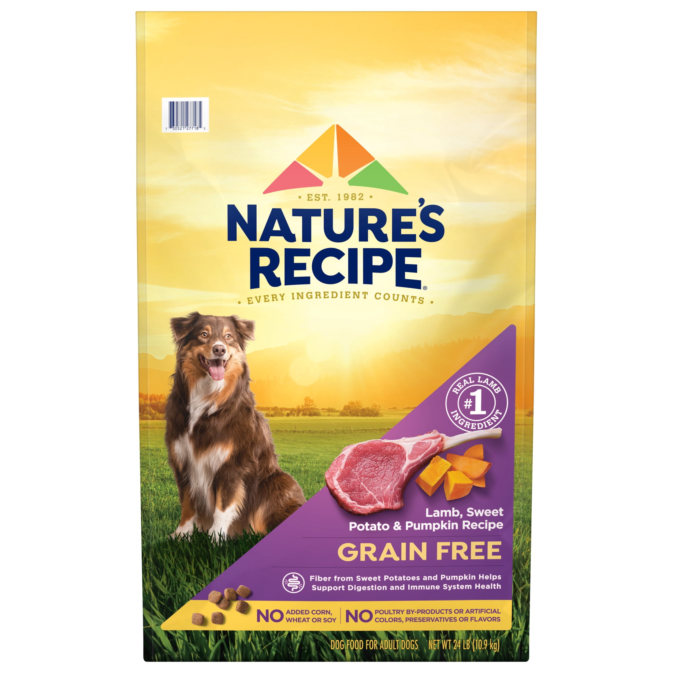 Nature's Recipe Grain Free Lamb, Sweet Potato & Pumpkin Dry Dog Food, 24 lb. Bag
