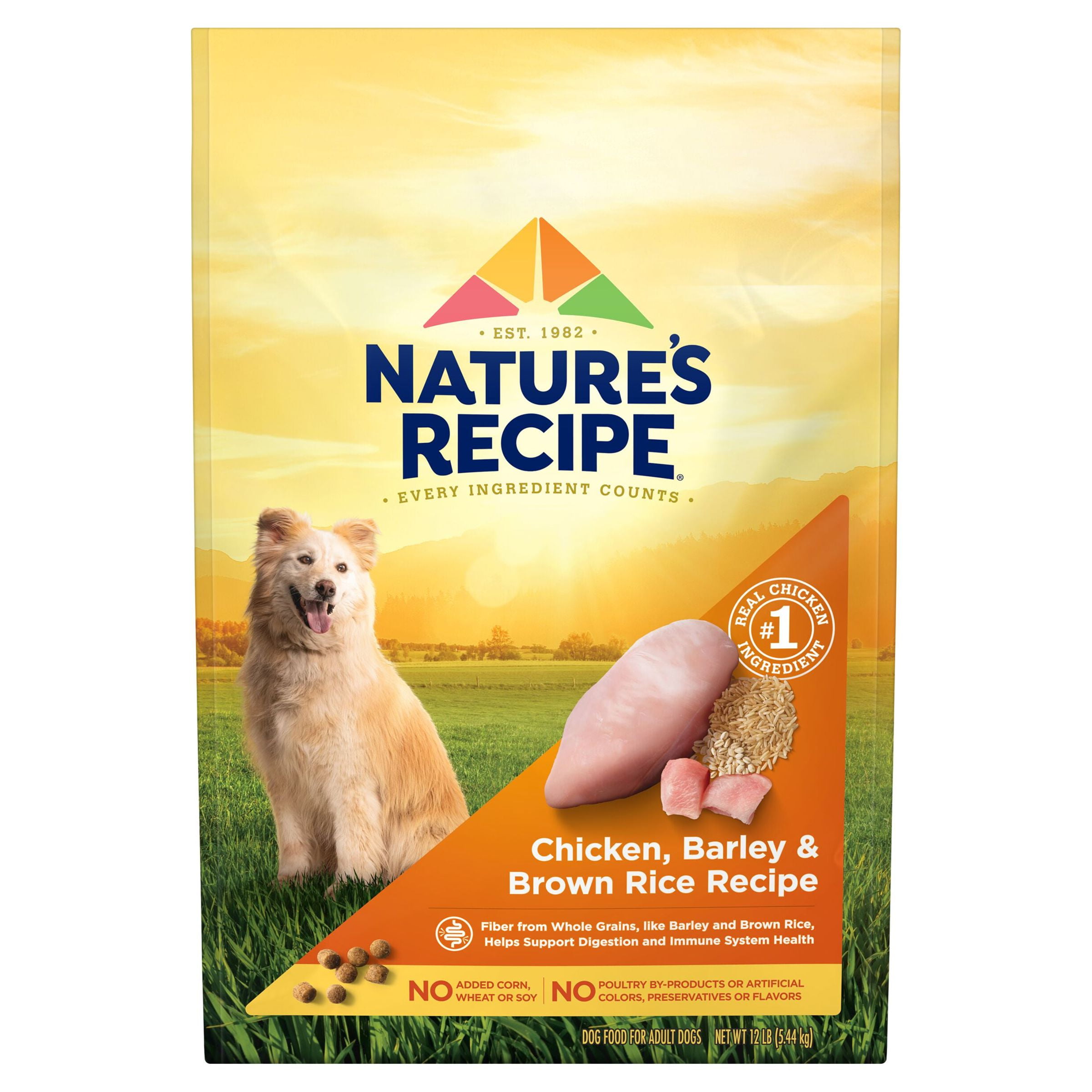 Nature’s Recipe Original Dry Dog Food for Adult Dogs, Chicken & Rice