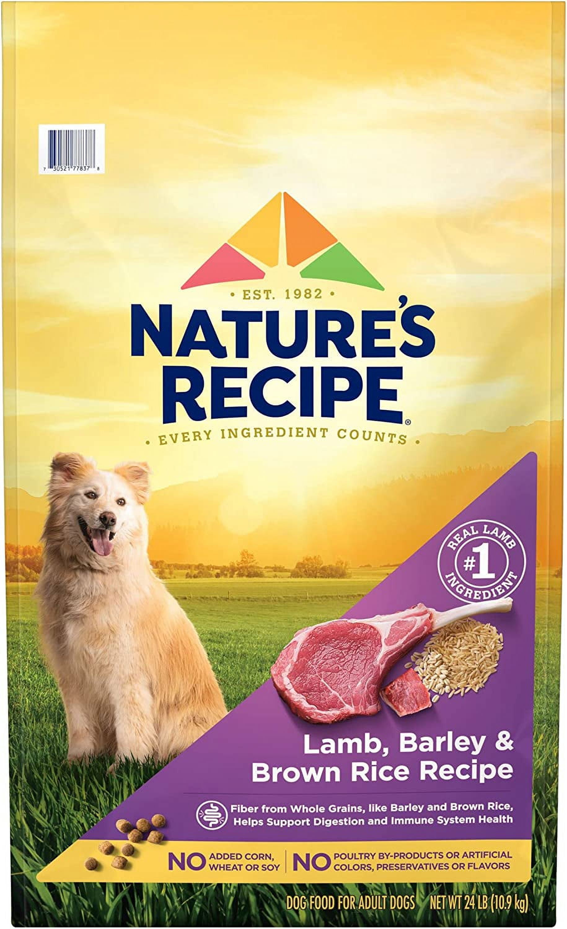 Nature’s Recipe Original Dry Dog Food for Adult Dogs, Lamb & Rice