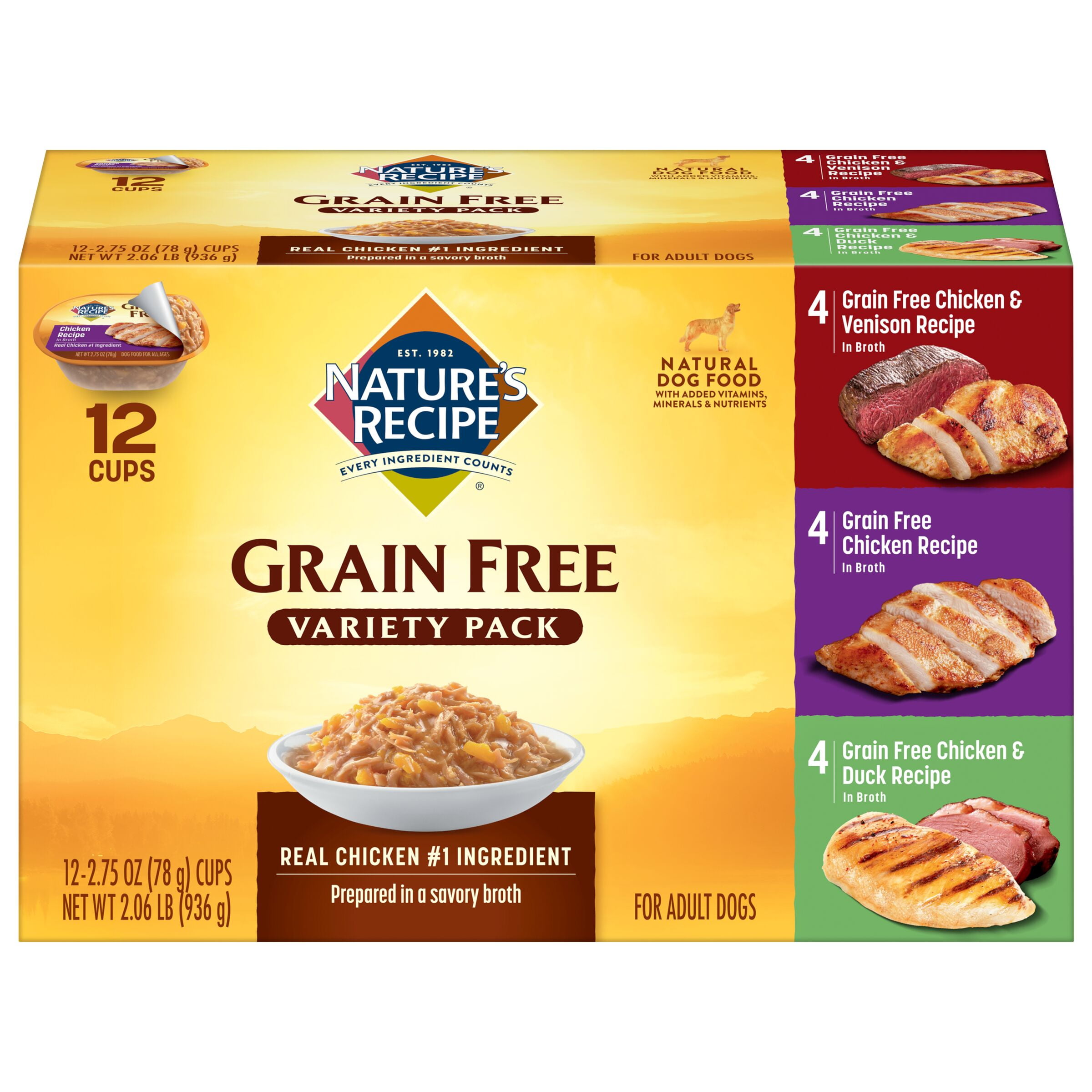 Nature‘s Recipe Original Natural Dog Food Variety Pack 2.75 oz 12 count