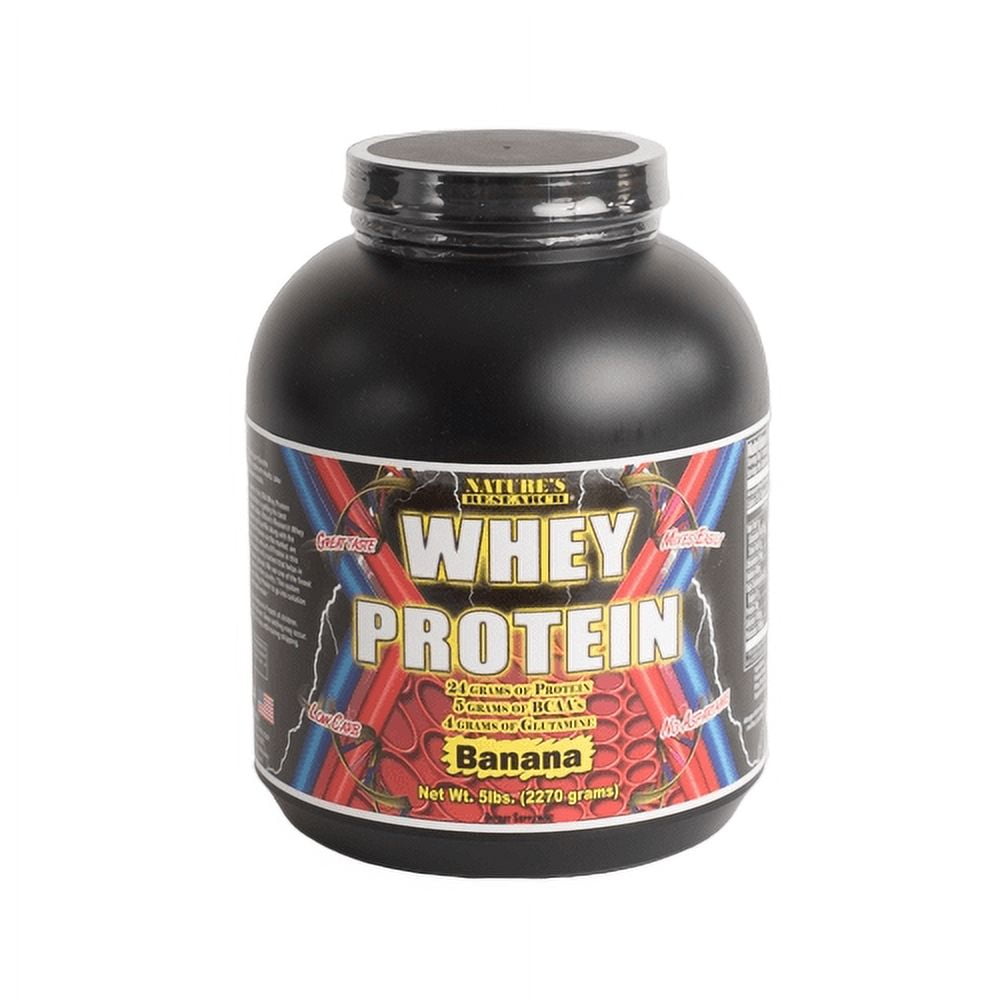 Nature's Research Whey Protein Flavor: Banana, Size: 5 lb