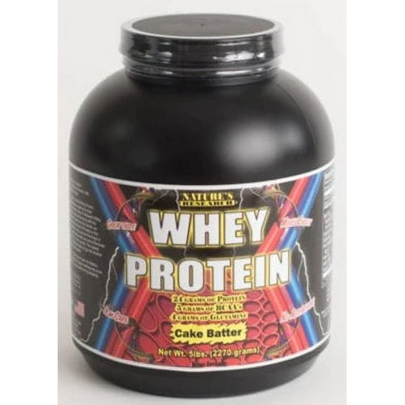Nature's Research Whey Protein Flavor: Cake Batter, Size: 5 lb