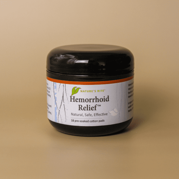 Nature’s Rite Hemorrhoid Cream, Fast-Acting Comfort Cream, Made from Natural Ingredients, 18 Pre-Soaked Cotton Pads