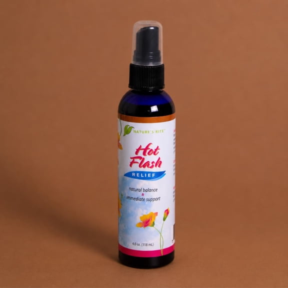Natures Rite Hot Flash Cooling Spray, 4 oz, Natural Herbal Mist for Womens Comfort, Refreshing Support