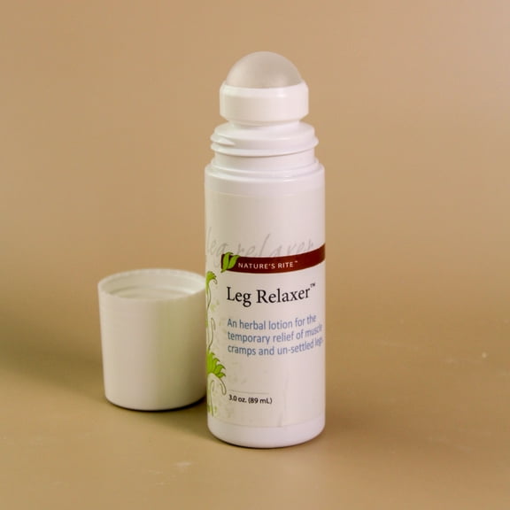 Natures Rite Leg Relaxer Roll-On, 3 oz (89 mL) - All-Natural Gel for Restless Legs & Muscle Cramps - Nighttime Sleep Aid - Made in USA