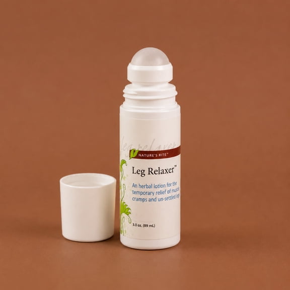Natures Rite Leg Relaxer Roll-On, 3 oz (89 mL) - All-Natural Gel for Restless Legs & Muscle Cramps - Nighttime Sleep Aid - Made in USA