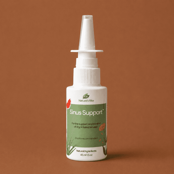 Natures Rite Sinus Support, 1.5 oz (45 mL) Portable, All-Natural Sinus Spray Daily Sinus Comfort for Allergy & Pollution Irritation Moisturizes & Soothes Sinus Tissue Made in USA